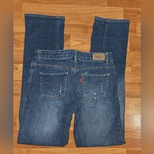 Girls Sz 12 Levi's Adjustable Waist Stretch Blue Jeans